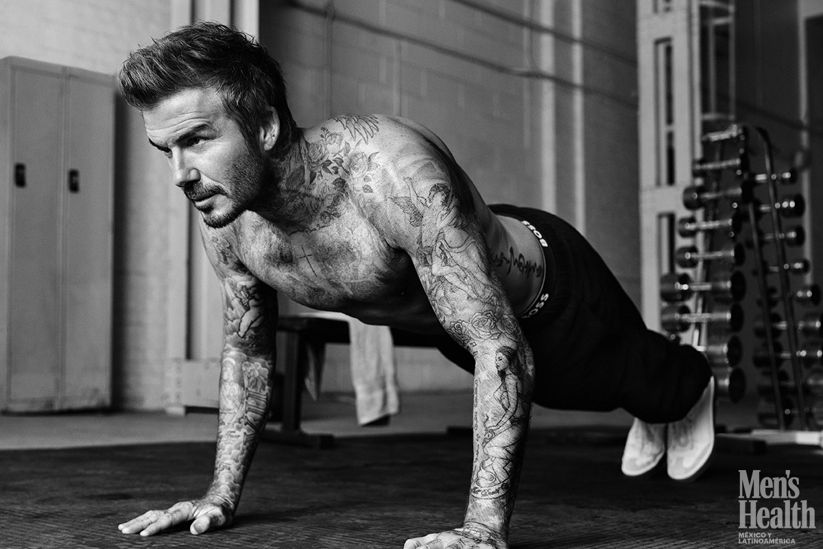 david beckham haciendo lagartijas