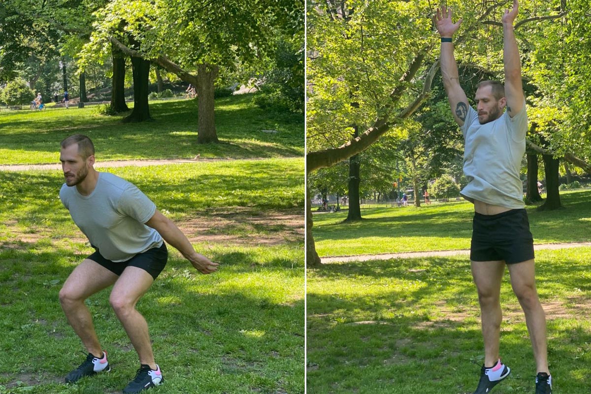 cómo hacer sentadillas con salto