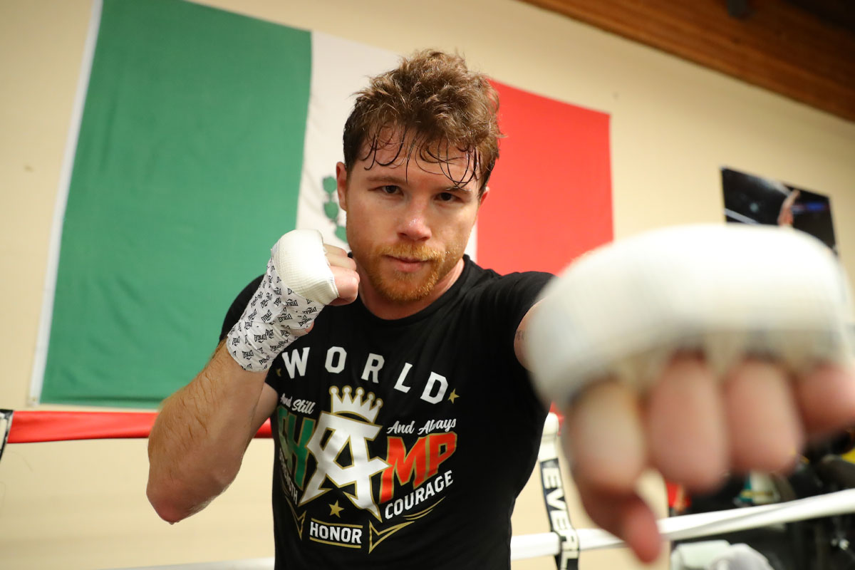 saúl canelo álvarez entrenando