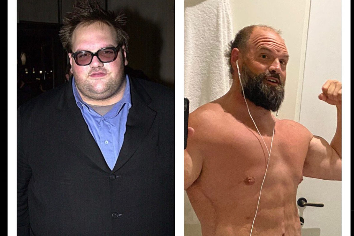 foto de antes y después de Ethan Suplee