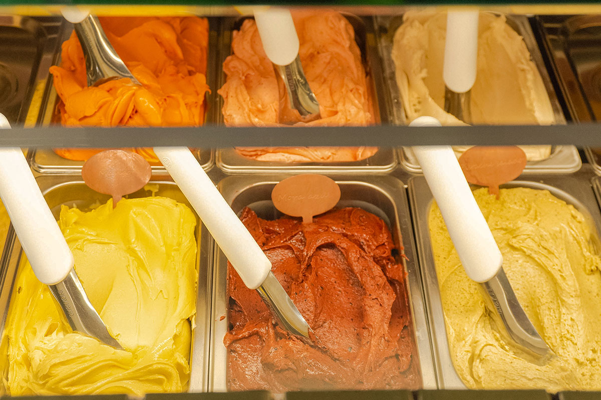 vitrina de gelato