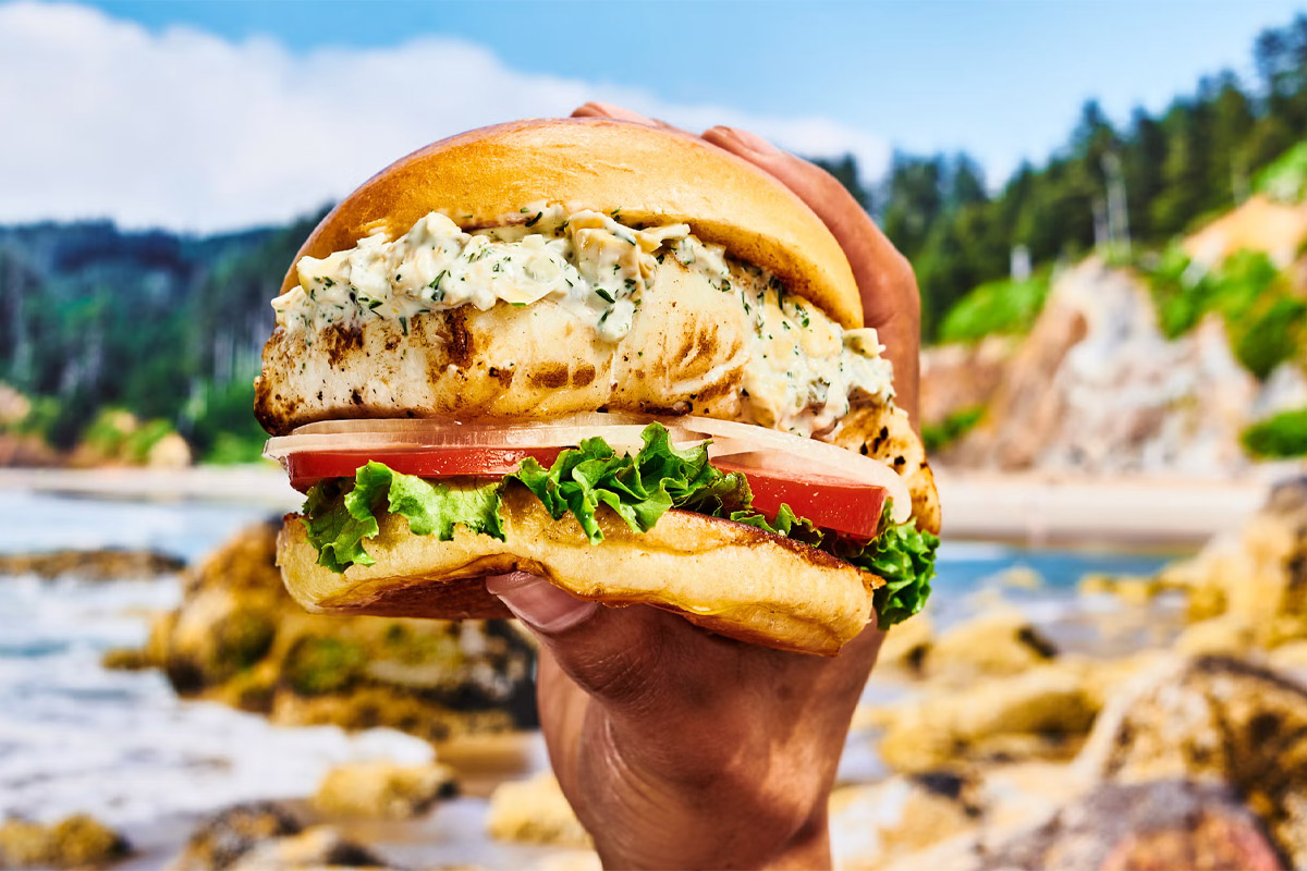 hamburguesa de Halibut