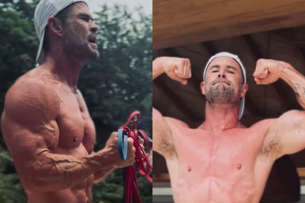 imagen de chris hemsworth entrenando